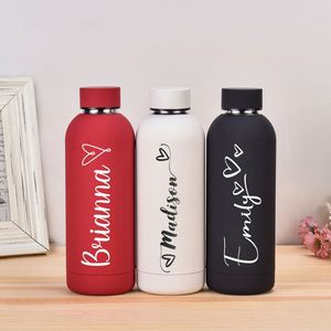 Bouteille d'eau isotherme en acier inoxydable de 500 ml, personnalisable, à prix réduit, pour le sport et le yoga, avec couvercle anti-fuite et poignée portable - Product Image 1