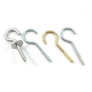 Custom Steel Sheep Horn Augen schraube Verzinkte selbst schneidende Schraube mit Circle Light Hooks Schlaufen ring Nagel M3 M5 M8 Gewinde größen - Product Image 6