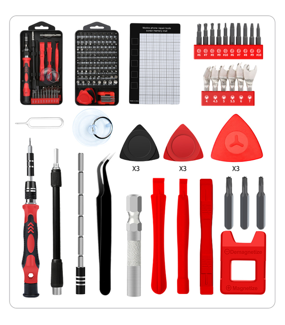 138 in 1 BEST Precision Mini Screw Driver Screwdriver Bit Set Cell Phone Repair Kit PH2 Bits