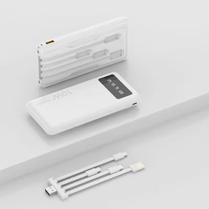 <span class=keywords><strong>Batterie</strong></span> <span class=keywords><strong>externe</strong></span> ultra-fine 10000 mAh, double prise USB, 4 câbles intégrés, chargeurs ABS PVC <span class=keywords><strong>pour</strong></span> téléphone portable - Product Image 5