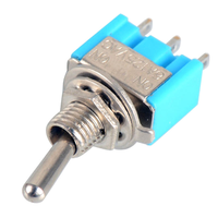 Mini interrupteur à bascule 6A125V ON-OFF-ON 6 broches 3 positions en laiton interrupteurs à bascule momentanés étanches