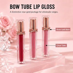 Gloss à lèvres liquide Bow Tube, étiquette privée, fini velours, hydratant, longue tenue, imperméable - Product Image 1