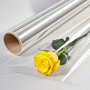 גליל סרט BOPP סיטונאי, מבריק, שקוף, רך, לעטיפת מתנות באורך 15 מטר, לאריזת פרחים - Product Image 1