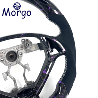Volant sport en cuir suédé noir avec LED et fibre de carbone Morgo Infiniti G35/G37/G37X/G37S/G25, personnalisable, garantie 1 an