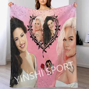 El más nuevo diseño <span class=keywords><strong>Karol</strong></span> <span class=keywords><strong>G</strong></span> Manana Sera Bonito Bichota Temporada Peso Pluma Fleece Travel Franela Throw Velveteen Felpa Manta de dibujos animados - Product Image 1