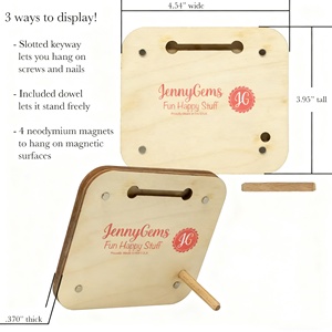 Imán de Refrigerador con Recordatorio de Alimentación para Perros Pafu, Recordatorio <span class=keywords><strong>AM</strong></span>/<span class=keywords><strong>PM</strong></span>, Deslizador de Madera para Cajas de Madera y Letreros de Pared para Programar las Comidas - Product Image 5