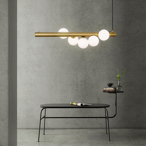 โมเดิร์นอาร์ตมินิมอลร้านอาหารบาร์โรสโกลด์/สีดำโคมระย้าเหล็กยาว <span class=keywords><strong>G9</strong></span> - Product Image 5