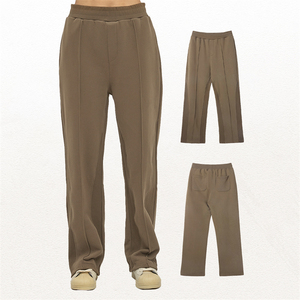 365 Gsm algodón poliéster hombres Flare pantalones de Jogger sueltos lisos pierna recta peso pesado pantalones de chándal de pierna ancha mujeres logotipo personalizado - Product Image 2