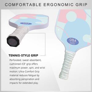 ไม้พายพิคเคิลบอล FitSpark Cat คาร์บอนไฟเบอร์ แกนรังผึ้ง ไร้ขอบ จุดตีกว้าง 5x4.8 นิ้ว น้ำหนักเบา ทนทาน มาตรฐาน USAPA - Product Image 5