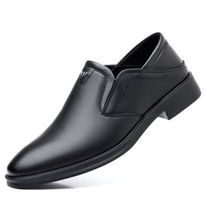 Mocasines de Cuero para Hombre, Estilo Slip-On, Punta Redonda, Negros, Formales, para Negocios, para Todas las Temporadas, Forro de PU, Suela de Goma - Product Image 5