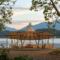 Nouvelle arrivée station touristique membrane tente structure bâtiment lodge glamping safari tente amovible