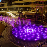 Fuente Musical Comercial de Acero Inoxidable Personalizada 2026 con Iluminación RGB para Parques y Jardines Modernos al Aire Libre