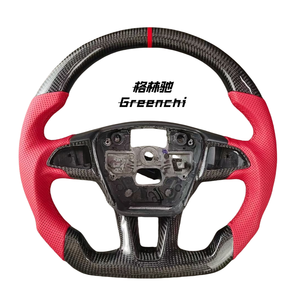 Volant de course sportif personnalisé GELINCHI en fibre de carbone et cuir avec 3 branches pour Focus RS ST MK2/<span class=keywords><strong>MK3</strong></span> (Surpiqûres rouges) - Product Image 5