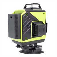 Niveau laser vert 16 lignes de qualité usine Niveau au sol 4D Mur tout autour Niveau laser Projets de bricolage industriels Alimenté par batterie