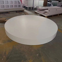 Plateforme de Scène Modulaire en PVC Blanc Haute Résistance, Hauteurs Personnalisables, Formes Rondes/Rectangulaires pour Décoration de Mariage (Vente en Gros)
