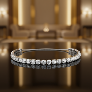 XL1288 <b>Diamond</b> <b>Bracelet</b> & <b>Bangles</b> Women's Silver Round Brilliant Cut G Color Natural Classic Everyday Wear Jewelry - Product Image 2