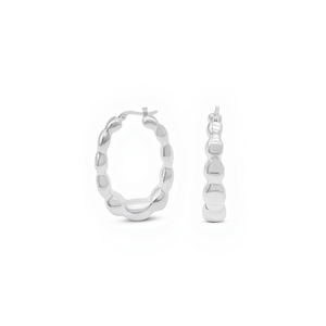 Wholesale Stainless Steel Jewelry Bracelet Drop <b>Earrings</b> Trendy <b>Silver</b> Color Custom Jewelry OEM Oval Segment <b>Hoop</b> <b>Earrings</b> - Product Image 1