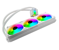 Ventilateur de refroidissement liquide SUPCOOL V6 360mm blanc RGB avec logo personnalisé pour PC, avec roulement fluide, fonctionnement silencieux 22dBA, débit d'air 70CFM