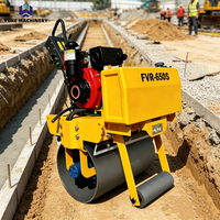 Compacteur de sol et d'asphalte manuel à tambour unique, mini-rouleau vibratoire routier en promotion