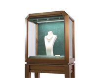 Vitrine d'exposition de bijoux en verre trempé avec éclairage LED, design de comptoir de magasin de détail, vente en gros d'usine