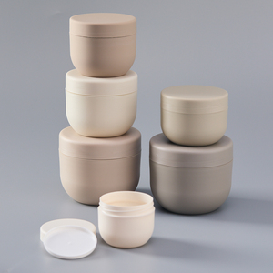 Stoples krim plastik sentuh lembut desain Logo kustom, efek Matte 50ml 120ml 200ml 250ml 300ml 500ml toples krim plastik - Product Image 2