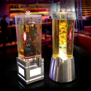 Wan Zhan 3L Stainless Steel <b>Beer</b> Dispenser With <b>Light</b> For Cocktails And Juices Commercial Use - Product Image 4