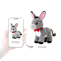 Animaux en peluche personnalisés pour enfants, jouets en peluche doux, vente en gros, broderie de logo de marque, cerf en peluche, alpaga et mule