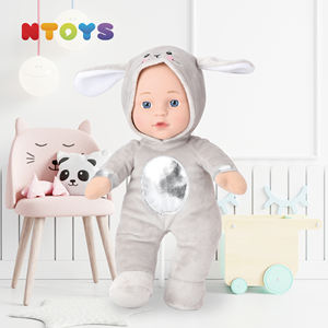 <span class=keywords><strong>Belinda</strong></span> 12 pollici personalizzato bambola di stoffa grigia per bambini in vinile bambole realistiche per le ragazze - Product Image 2