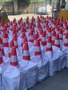 थोक 100 सेमी उच्च तीव्रता वाले प्रिस्मेटिक परावर्तक यातायात सुरक्षा शंकु 18 "28" 36 "लचीला लाल रंग ip68 कोई चेतावनी नहीं दी गई - Product Image 6