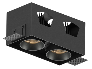 <span class=keywords><strong>Interior</strong></span> Trimless <span class=keywords><strong>LED</strong></span> Empotrable Downlight con Rejilla de doble cabezal Montaje en techo Sin marco Foco ajustable - Product Image 2