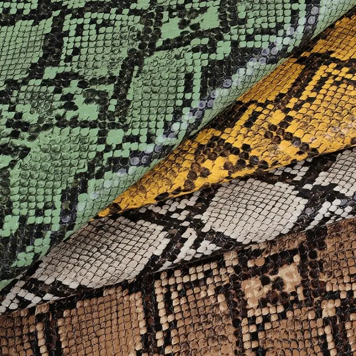 Bolsos Pu cuero sintético 0,9mm diseño de piel de serpiente para zapatos, Bolsos De Mujer y uso de billetera