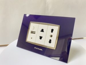 Tiêu chuẩn ý <span class=keywords><strong>USB</strong></span> A + C Ổ cắm chuyển đổi ánh sáng nhà máy Outlet giá tốt điện tường chuyển đổi đơn cực 36 Mét - Product Image 3