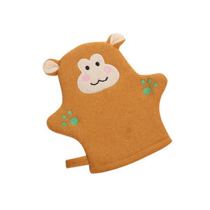 Nouvelle maison coton gants de bain non dommageable indolore corps épurateur exfoliant luffa pour enfants bébés ovale corps mort nettoyant - Product Image 4