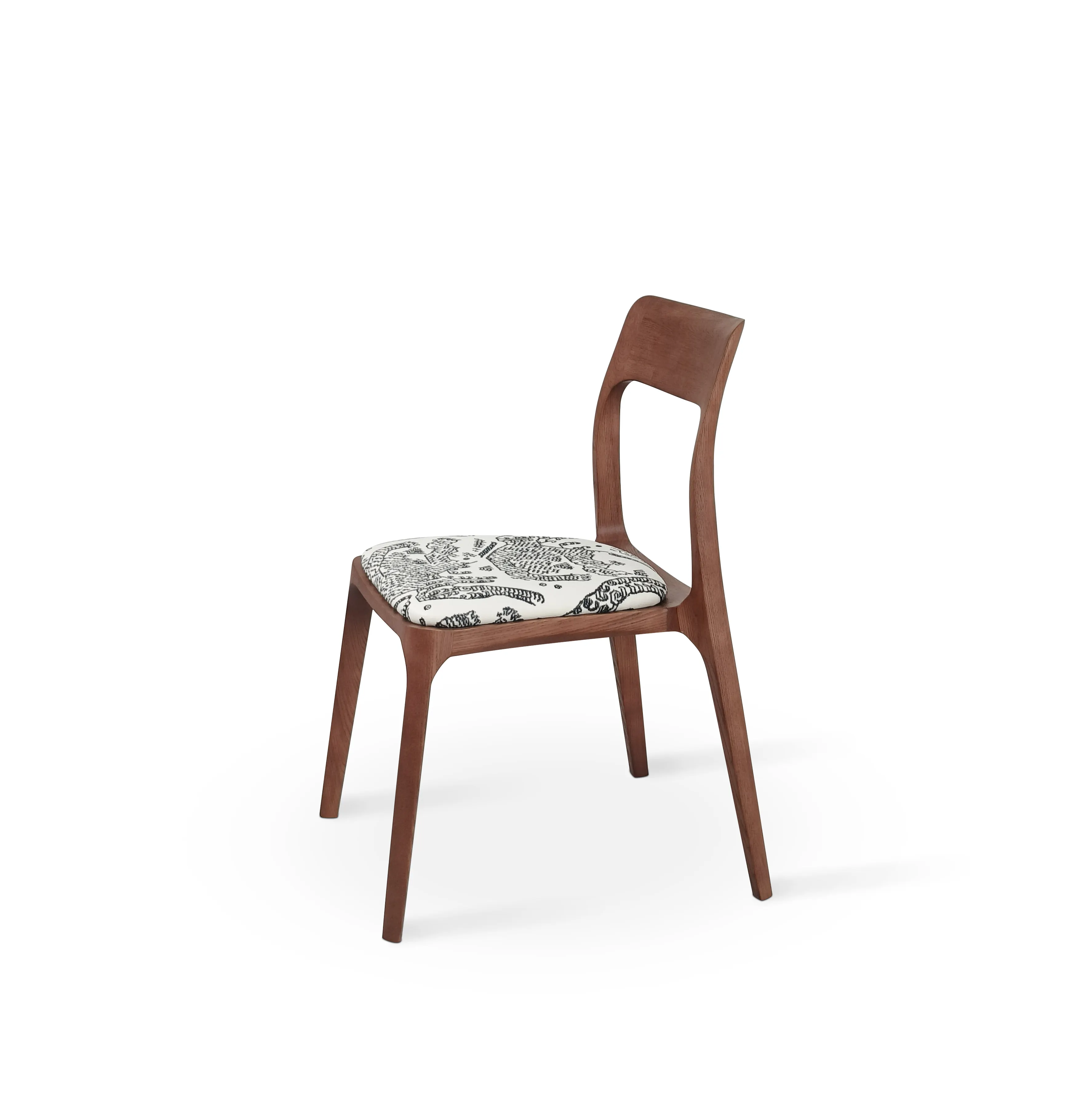 2024 nouveaux articles chaise de salle à manger en bois nordique tissu Simple frêne bois massif Restaurant chaise de salle à manger