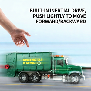 Piccolo <span class=keywords><strong>Camion</strong></span> della Spazzatura a Frizione per Riciclaggio, Giocattolo per Bambini con Effetti Luminosi e Sonori - Product Image 6
