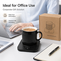 Ensemble chauffe-tasse USB 2-en-1 avec contrôle de température, logo personnalisé, tasse en céramique écologique, maintien au chaud, cadeau d'entreprise, faible MOQ 24