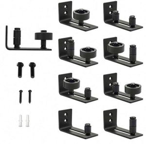 WEKIS Kit de Herrajes para Puerta Corredera de Granero de Acero en Forma de I de 6.6 pies con Componentes de Latón, Deslizamiento Suave y Silencioso, Acabado Satinado, Resistente - Product Image 2