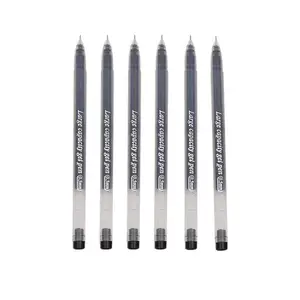 School Student Briefpapier Plastic Materiaal 0.5Mm Wegwerp Refill Promotionele Gel Pen Met Logo