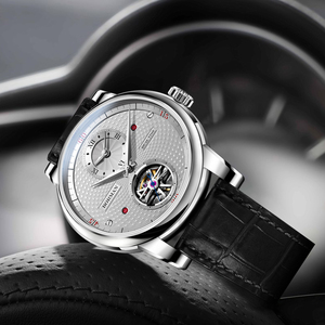 Reloj Automático BORMAN 2025 para Hombre, Esqueleto, Caja de Acero Inoxidable, Resistente al Agua 5 BAR, Cristal de Zafiro, Correa de Cuero, Alta Calidad - Product Image 3