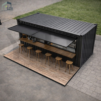 Conception personnalisable, boutique préfabriquée de 20 pieds ou 40 pieds, café-bar en conteneur amovible