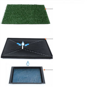 Bac à litière pour animaux de compagnie personnalisé en usine, toilette intérieure pour <span class=keywords><strong>chien</strong></span> avec tapis en herbe artificielle et tiroir à déchets amovible pour l'apprentissage de la propreté des chiots - Product Image 4