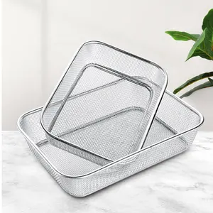 Küchen zubehör in Lebensmittel qualität Material Metall filter Edelstahl Square Mesh Basket Sieb