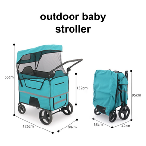 Carrito Plegable para Niños, para Campamento al Aire Libre, Todo Terreno, de Gran Capacidad, Portátil, para Viajes - Product Image 3