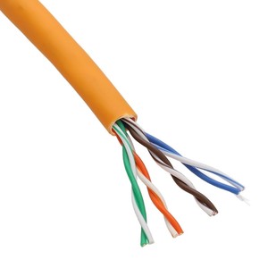 <span class=keywords><strong>Cable</strong></span> UTP CAT5e de 1000 pies <span class=keywords><strong>Cable</strong></span> de red de cobre sólido a granel <span class=keywords><strong>Categoría</strong></span> <span class=keywords><strong>5E</strong></span> <span class=keywords><strong>Ethernet</strong></span> LSZH Chaqueta Naranja - Product Image 2