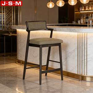 <span class=keywords><strong>Sgabello</strong></span> da Bar Moderno Nordico di Alta Qualità con Struttura in Legno di Frassino Imbottito <span class=keywords><strong>Grigio</strong></span> Chiaro di Lusso per Sala da Pranzo - Product Image 1