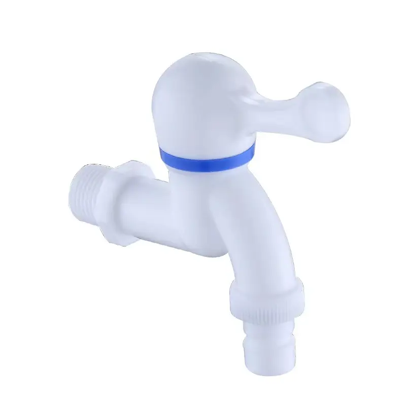 Factory Wholesale High Quality ABS Plastic Faucet Wall Mounted Washing Machine Faucets 1/2 Inch Single Cold Water Fast Tap