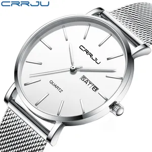 CRRJU原厂防水最小设计日本机芯女士银白色手表