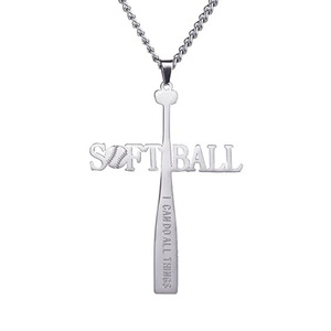 Collana con Ciondolo a Forma di Mazza da Softball, Versetto Biblico 'POSSESSEI TUTTE LE FORZE', Regalo per Giocatori, Squadre e Allenatori di Softball - Product Image 5