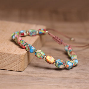 Bracelet en <span class=keywords><strong>pierre</strong></span> naturelle Dianty pour femmes, bracelet en <span class=keywords><strong>pierre</strong></span> d'empereur coloré, fait à la main, minimaliste, <span class=keywords><strong>bijoux</strong></span> en <span class=keywords><strong>pierre</strong></span> énergétique de guérison - Product Image 5