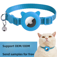 Collier tactique souple en nylon durable imprimé avec support GPS anti-perte AirTag pour chats et chiens